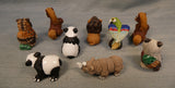 LEPS Clay Whimsical Animal Figurines - Lot of 9