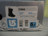 Burton Casa Black/Mint Women's 6.5 Snowboard Boots - Brand New!