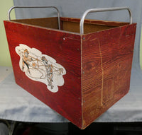 Vintage 1950s Wooden Toy Box