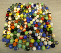 Neato! Glass Marbles Tin with 204 Marbles