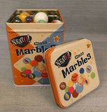 Neato! Glass Marbles Tin with 204 Marbles