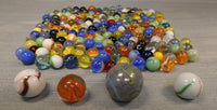 Vintage Glass Marbles - Lot of 200 + 4 Shooters