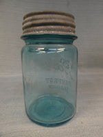 Vintage Ball #3 Mason Jar with 120 Glass Marbles