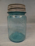 Vintage Ball #3 Mason Jar with 120 Glass Marbles