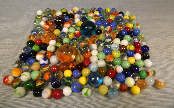 205 Vintage Glass Marbles