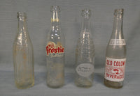 Vintage Glass Bottles - Frostie, Old Colony, Wayne, Nesbitt's - Lot of 4
