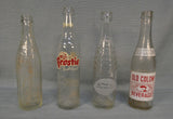 Vintage Glass Bottles - Frostie, Old Colony, Wayne, Nesbitt's - Lot of 4