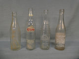 Vintage Glass Bottles - Frostie, Old Colony, Wayne, Nesbitt's - Lot of 4