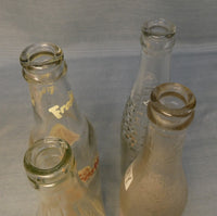 Vintage Glass Bottles - Frostie, Old Colony, Wayne, Nesbitt's - Lot of 4