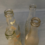 Vintage Glass Bottles - Frostie, Old Colony, Wayne, Nesbitt's - Lot of 4
