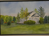 Country Church Original Watercolor by Judith Ann Young