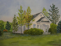 Country Church Original Watercolor by Judith Ann Young