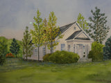 Country Church Original Watercolor by Judith Ann Young