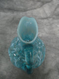Northwood Blue Opalescent Daisy Fern Swirl Cruet w/Original Stopper