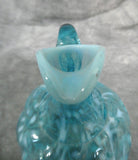 Northwood Blue Opalescent Daisy Fern Swirl Cruet w/Original Stopper