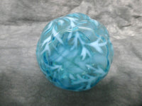 Northwood Blue Opalescent Daisy Fern Swirl Cruet w/Original Stopper