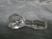 Northwood Blue Opalescent Daisy Fern Swirl Cruet w/Original Stopper