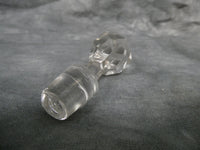 Northwood Blue Opalescent Daisy Fern Swirl Cruet w/Original Stopper