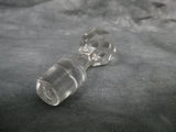 Northwood Blue Opalescent Daisy Fern Swirl Cruet w/Original Stopper