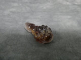 Vtg. Imperial Brown Slag Starburst Pressed Glass Cruet w/Matching Stopper