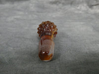 Vtg. Imperial Brown Slag Starburst Pressed Glass Cruet w/Matching Stopper