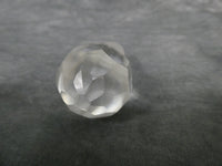 Blue Satin Glass Cruet with Clear Faceted Stopper