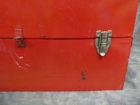 Vtg. 21" Ivy Red Metal Tool Box with Trays