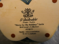 G. DeBrekht Santa Bird Lover's Collection #518071 Limited Edition Figurine
