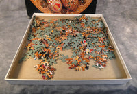 1000 Piece Ukrainian Folk Art 1977 Springbok Round Puzzle - Certified Complete!