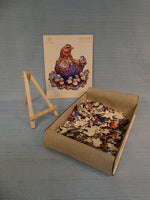 Jigfoxy Wooden Hens and Chicks 180 Piece Puzzle (Missing 1 Edge Piece)