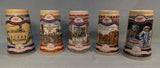 Miller Brewing Great American Achievements Collection Steins - Lot of 5