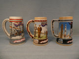 Miller Brewing Great American Achievements Collection Steins - Lot of 5