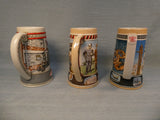 Miller Brewing Great American Achievements Collection Steins - Lot of 5