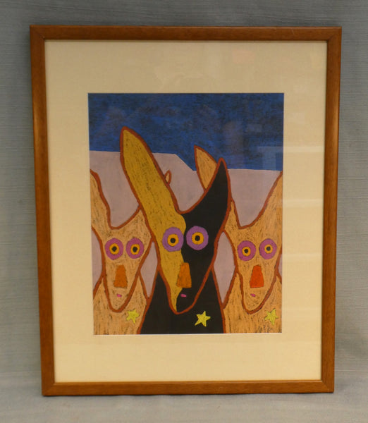 Dawg Posse #4, signed by John A. Pickens, Matted and Framed Original Art