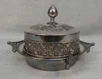 Meriden Britannia Co. Silver Plate Dome Butter Dish 4974