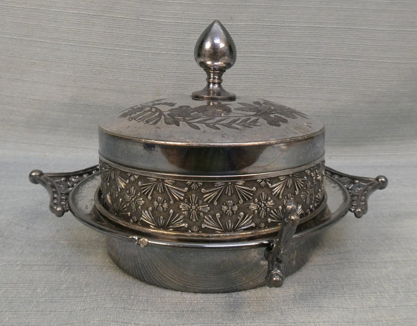 Meriden Britannia Co. Silver Plate Dome Butter Dish 4974