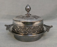 Meriden Britannia Co. Silver Plate Dome Butter Dish 4974