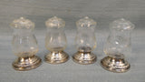Quaker Silver Sterling Silver and Glass Salt Shaker - Set of 4
