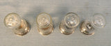 Quaker Silver Sterling Silver and Glass Salt Shaker - Set of 4