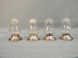 Quaker Silver Sterling Silver and Glass Salt Shaker - Set of 4
