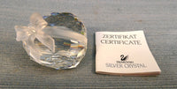 Swarovski Silver Crystal Heart with Bow Paperweight