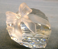 Swarovski Silver Crystal Heart with Bow Paperweight