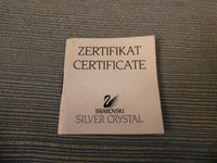 Swarovski Silver Crystal Heart with Bow Paperweight