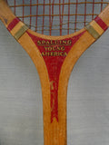 Vintage Spalding Young America Wooden Tennis Racket