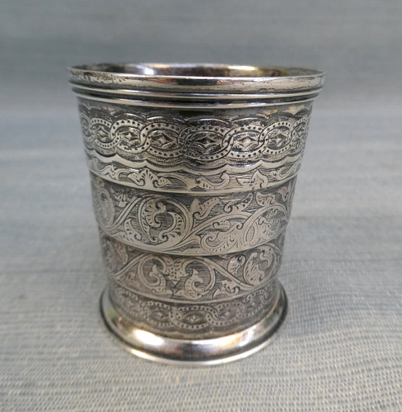 P&F Schafer 27 Piccadilly Silver Plate Antique Collapsible Cup