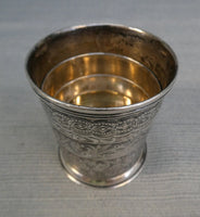 P&F Schafer 27 Piccadilly Silver Plate Antique Collapsible Cup