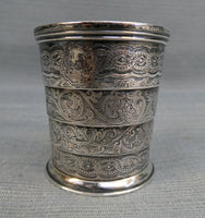P&F Schafer 27 Piccadilly Silver Plate Antique Collapsible Cup