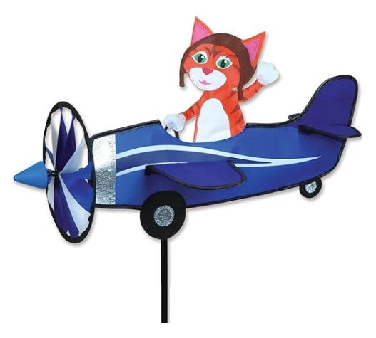 Wind Garden 19" Orange Kitty Pilot Pal Spinner