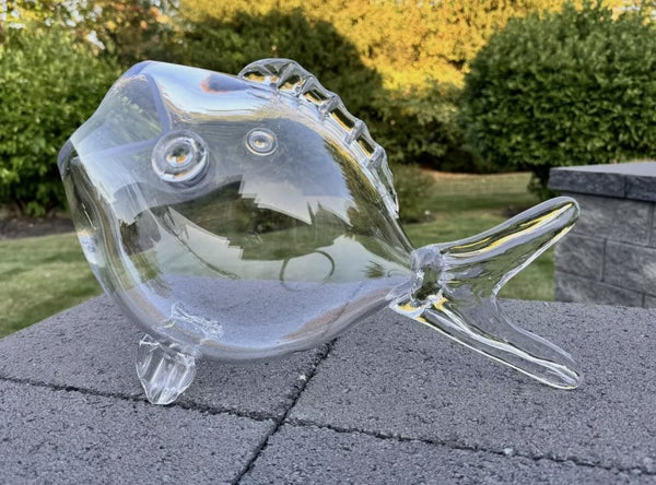 Blenko Style Glass Fish Sculpture