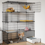 Oneluck 4-Tier Cat Cage with Litter Box for 1-2 Cats (41.3" L x 17.8" W x 55.1" H) - Brand New!